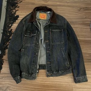 Levi’s grey denim trucker jacket